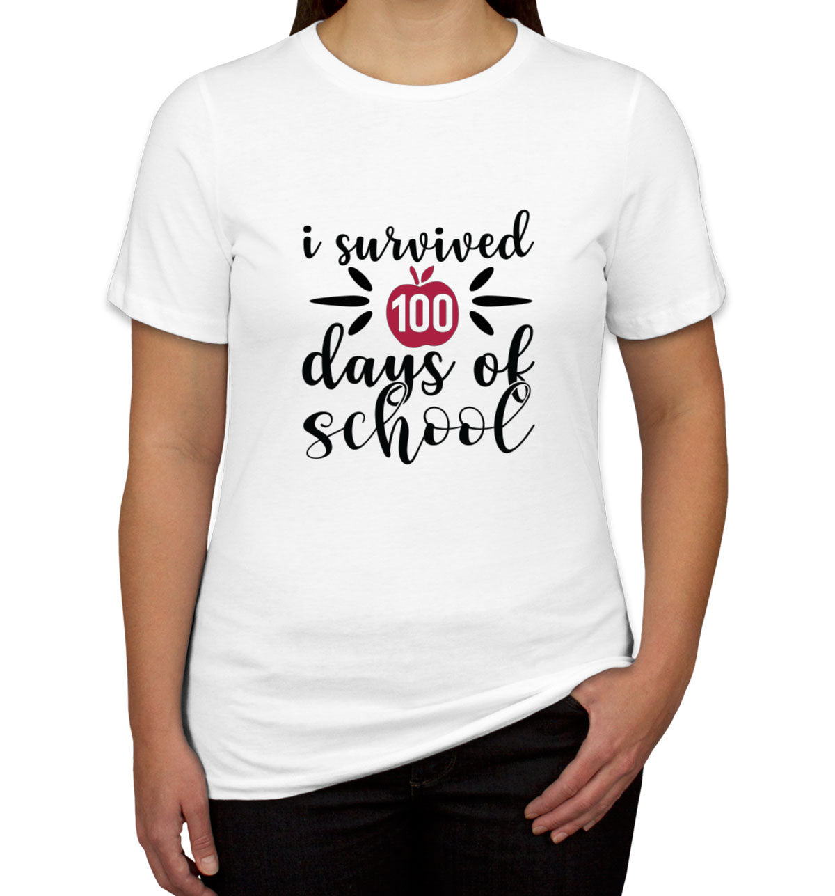 I Survived 100 Days Of School Teacher Women's T-shirt