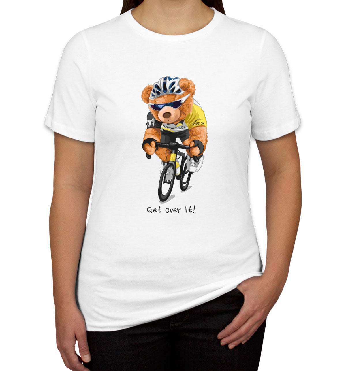 Teddy Bear Biker Get Over It Women's T-shirt