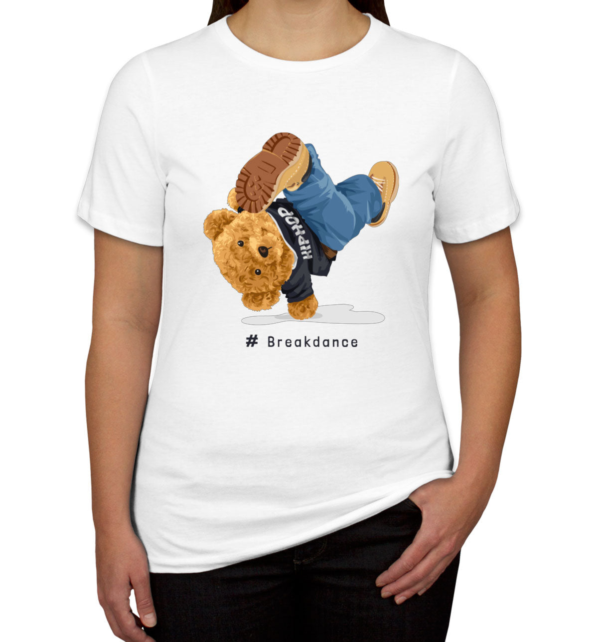 Teddy Bear Hiphop Breakdancing Women's T-shirt