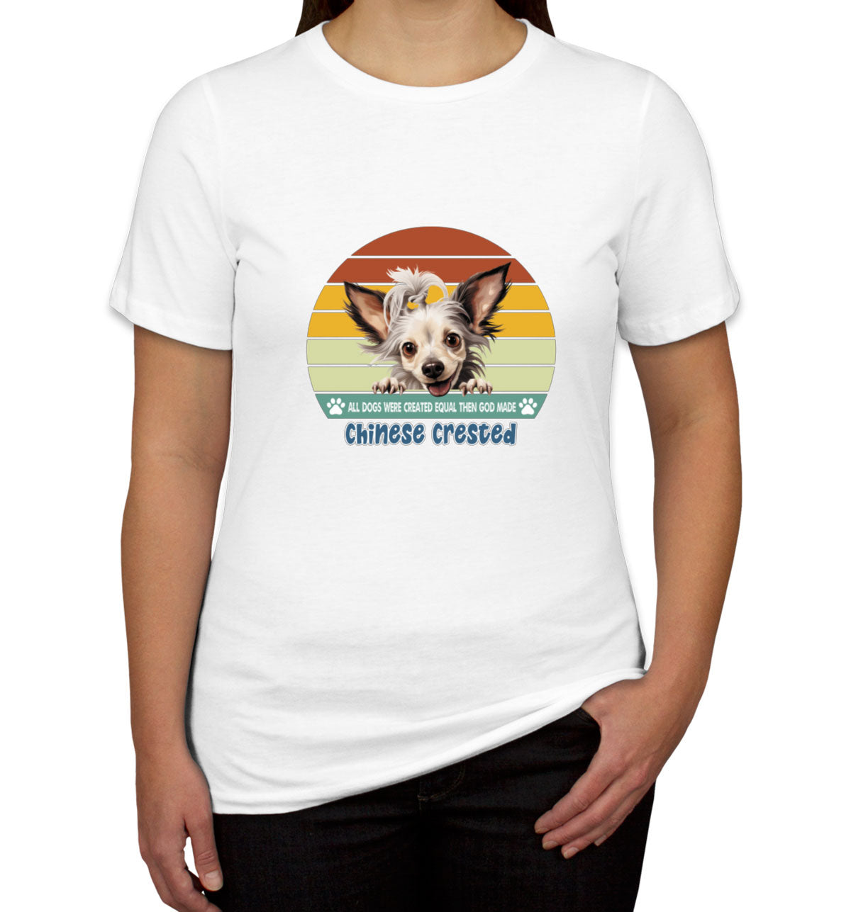 All Dogs Were Created Equal Chinese Crested Women's T-shirt