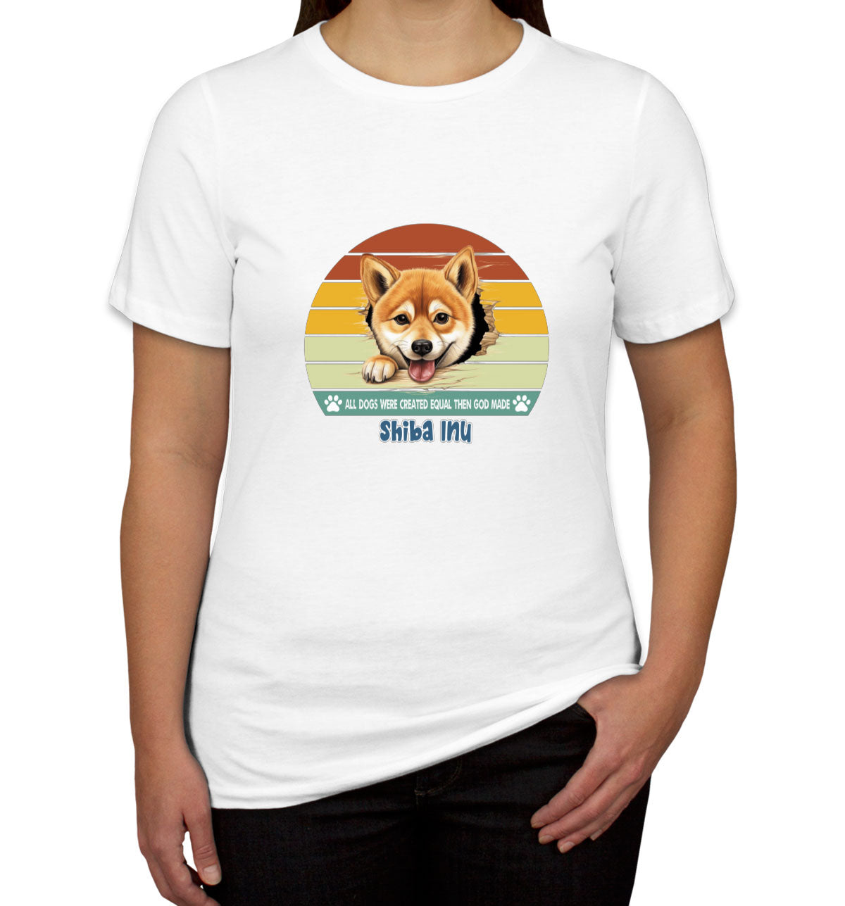 All Dogs Were Created Equal Shiba Inu Women's T-shirt