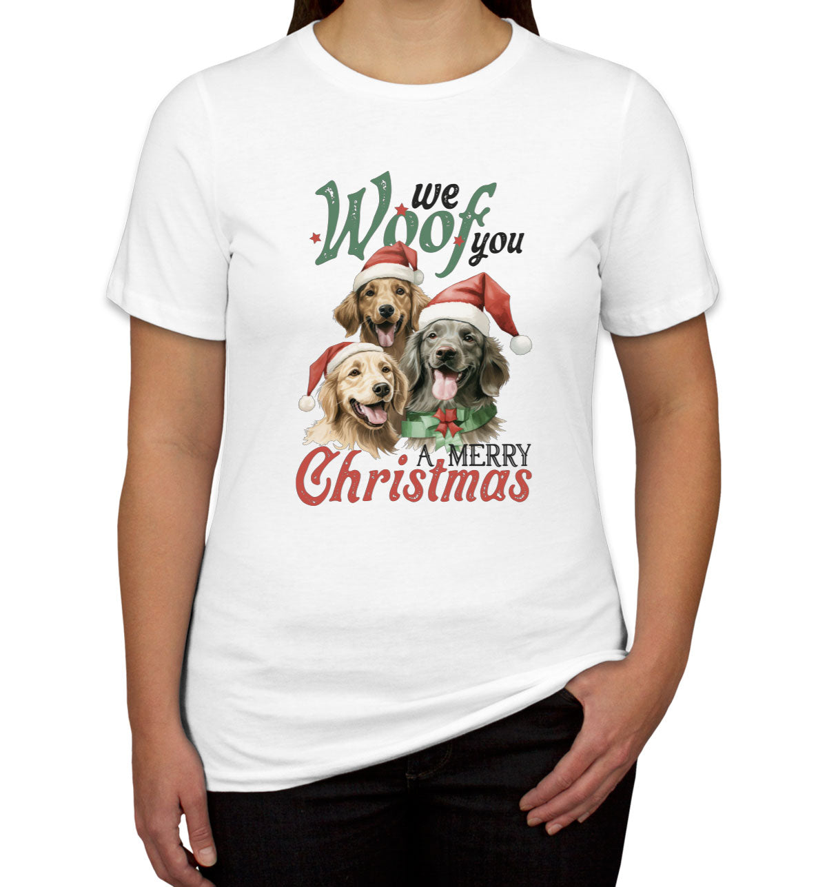 We Woof You A Merry Christmas Women's T-shirt