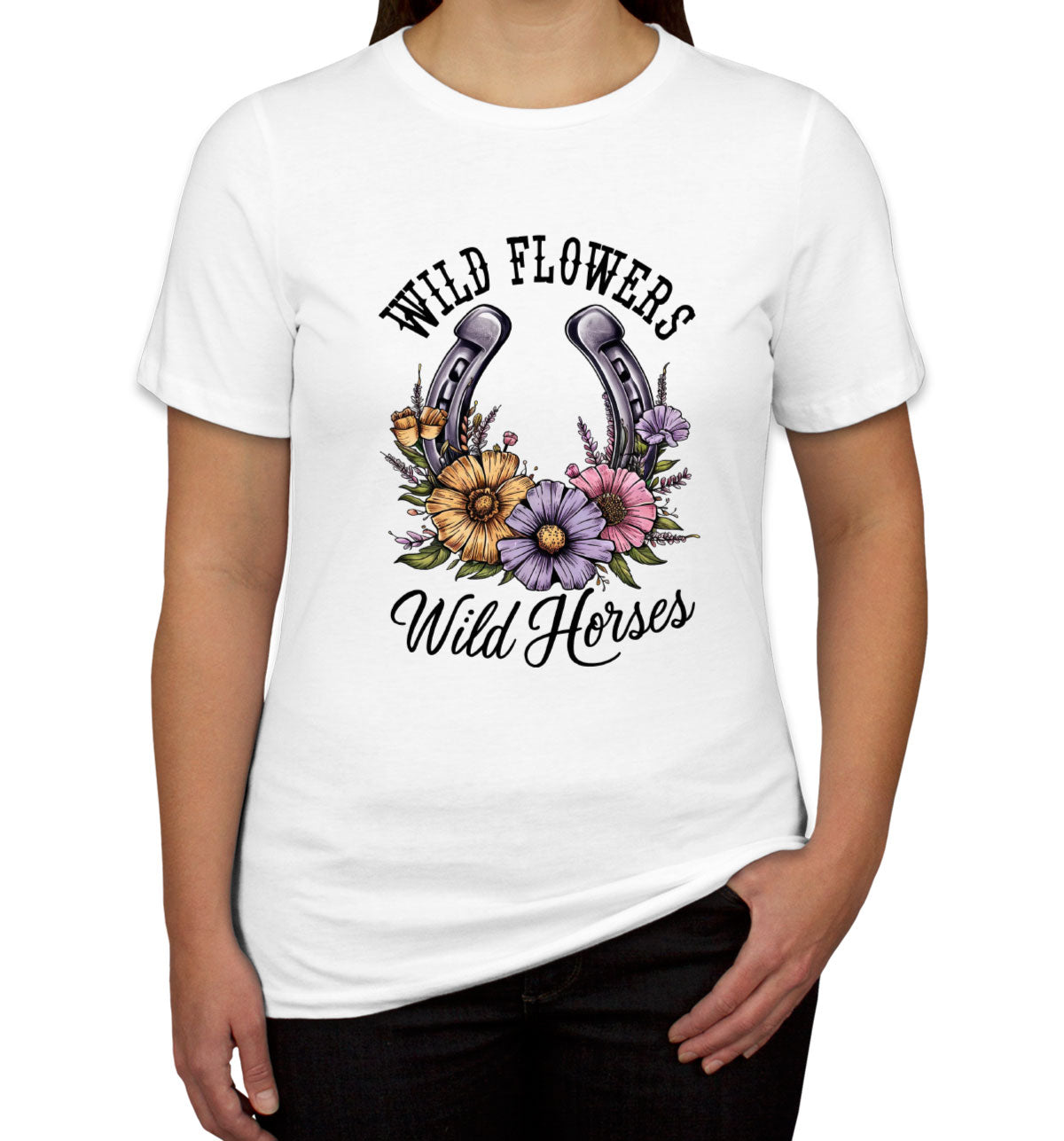 Wild Flowers Wild Horses Women's T-shirt