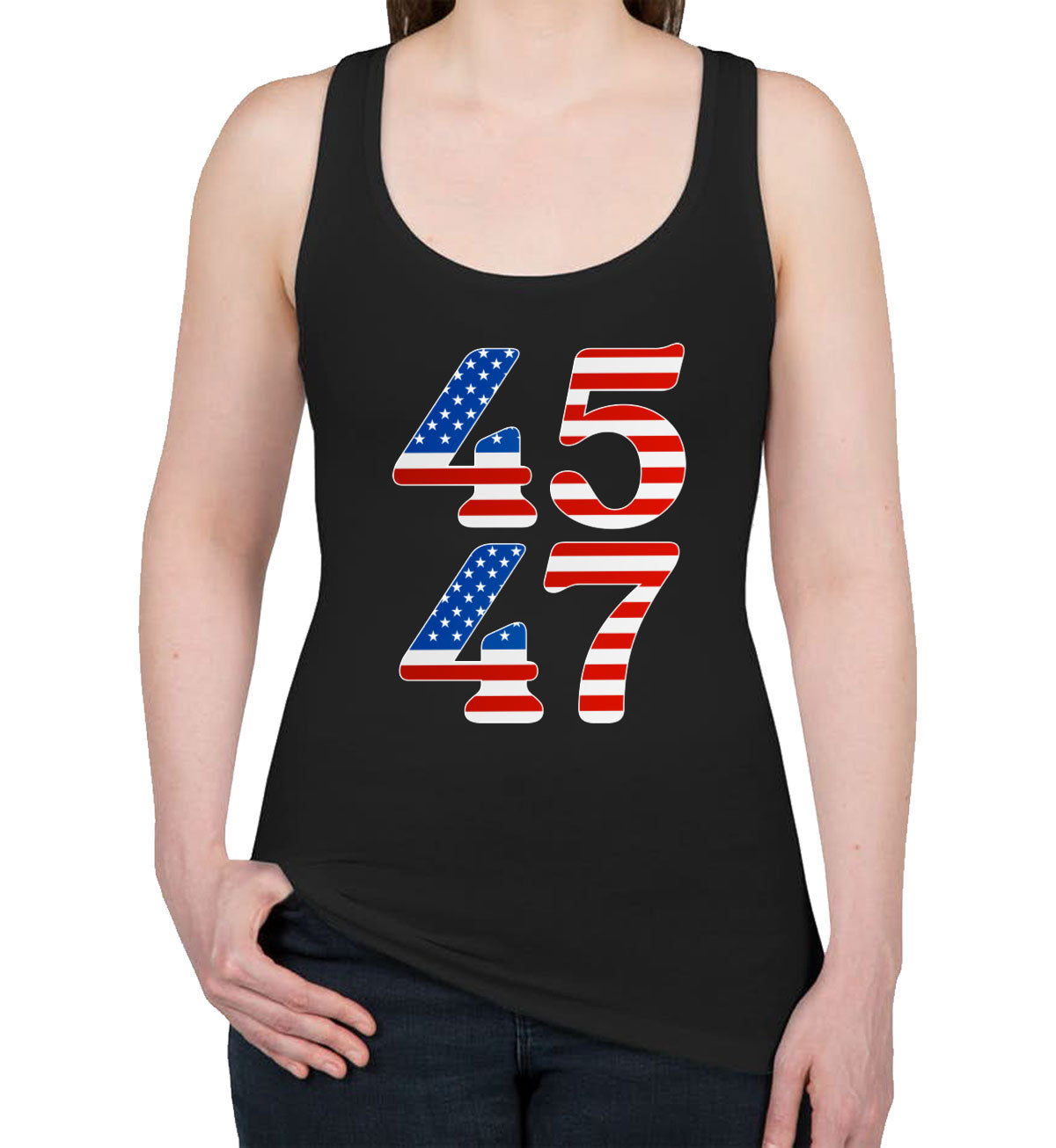 Trump 45 47 2024 Presidential Election Women's Racerback Tank Top