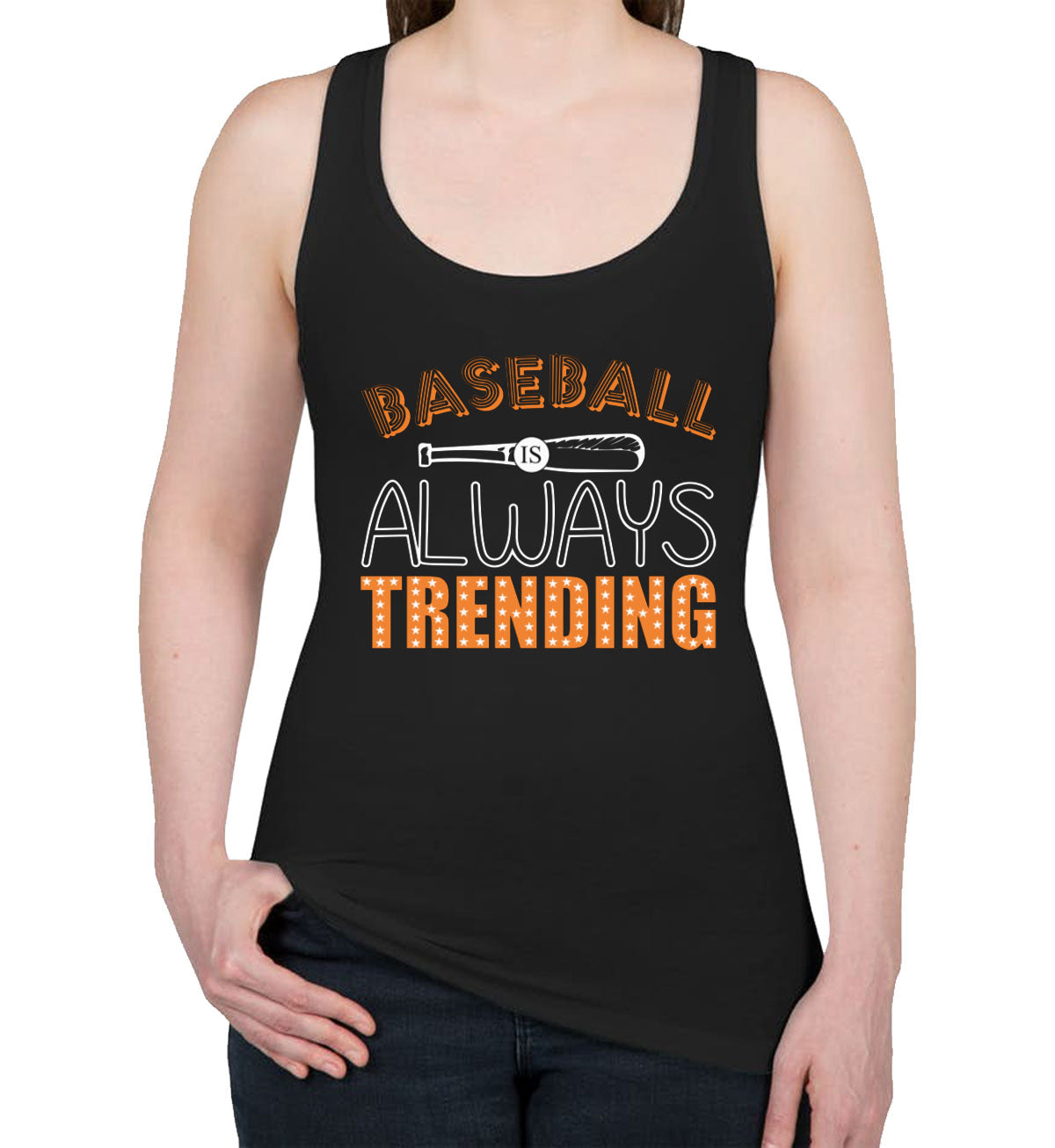 Baseball Is Always Trending Women's Racerback Tank Top