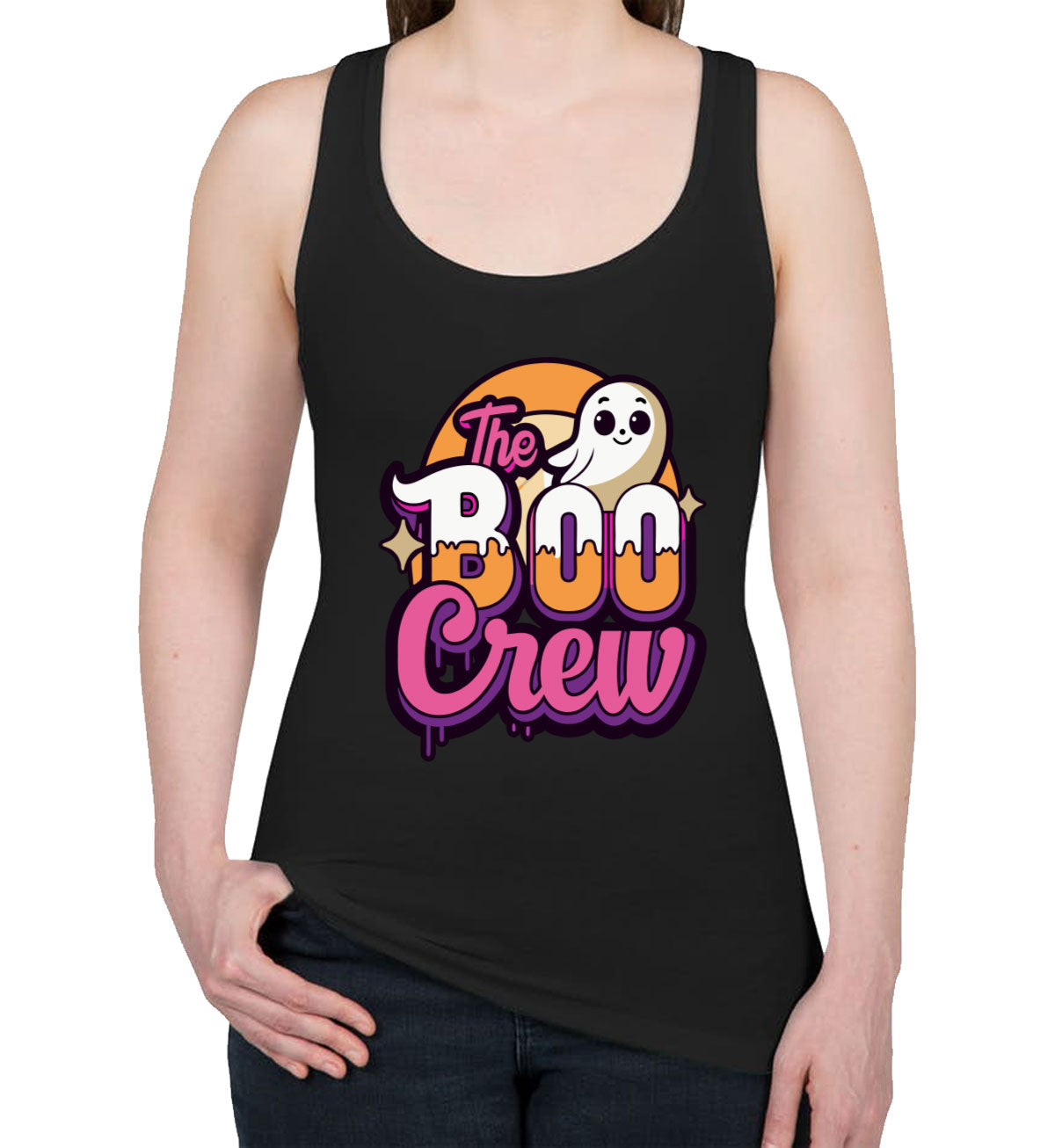 Boo Crew Halloween Women's Racerback Tank Top