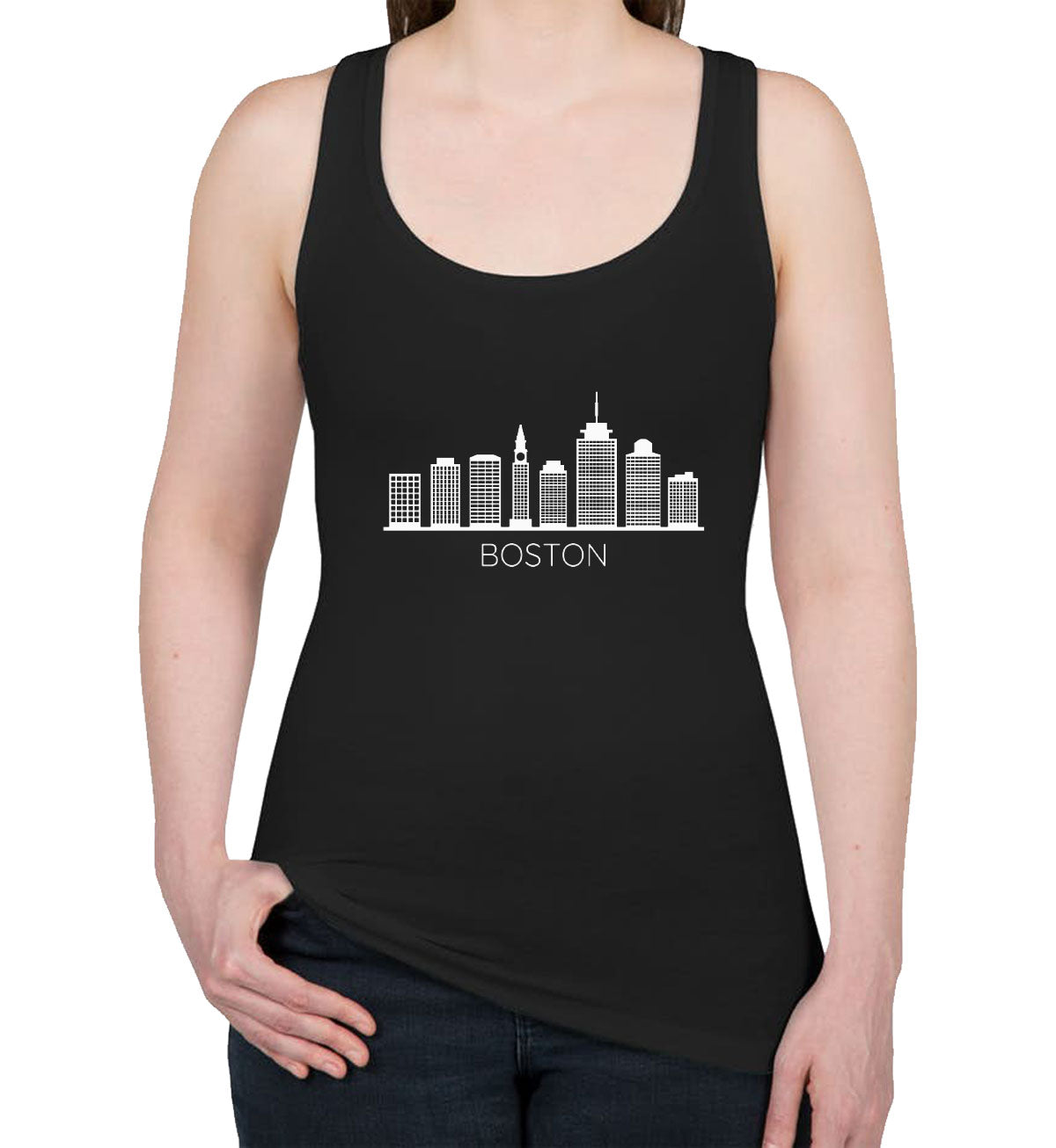 Boston Skyline Women's Racerback Tank Top