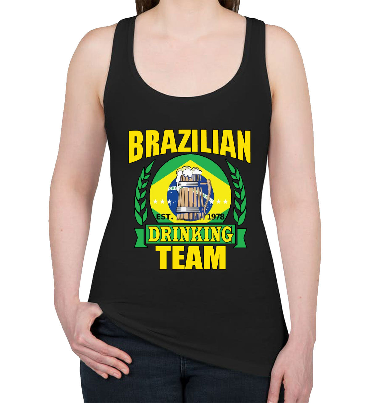Brazilian Drinking Team Women's Racerback Tank Top