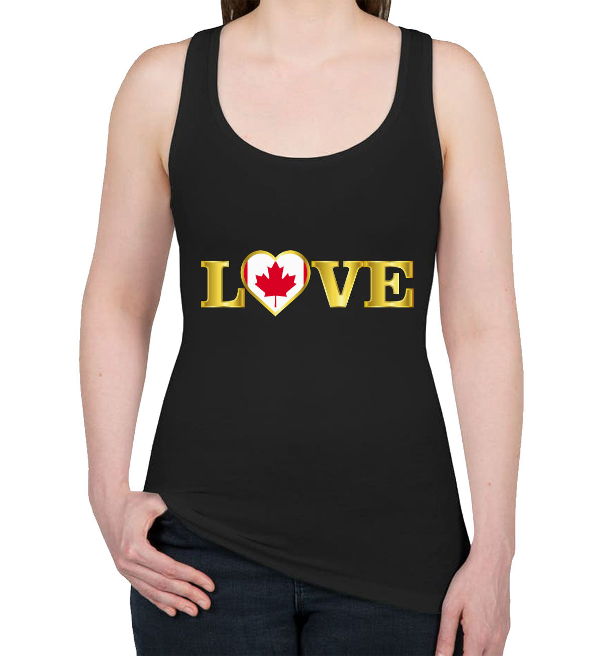 Canada Love Women's Racerback Tank Top