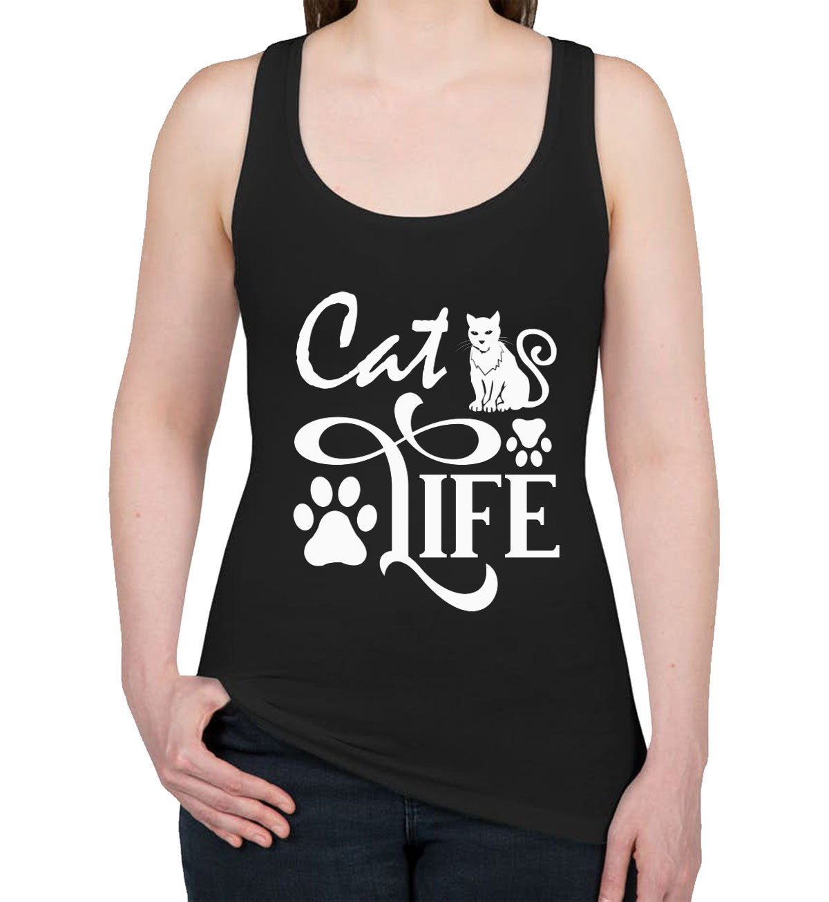 Cat Life Women's Racerback Tank Top