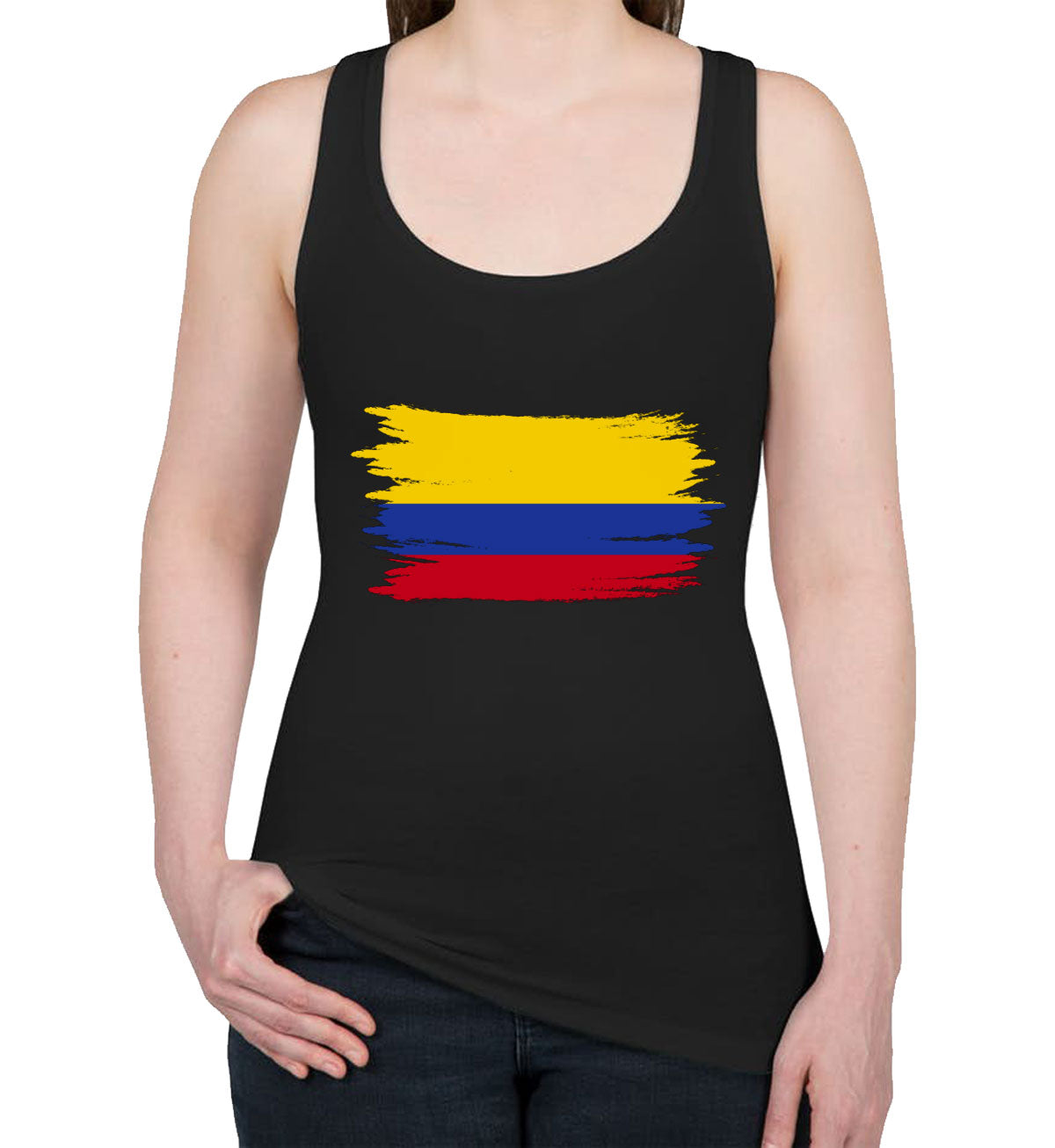 Colombia Flag Women's Racerback Tank Top