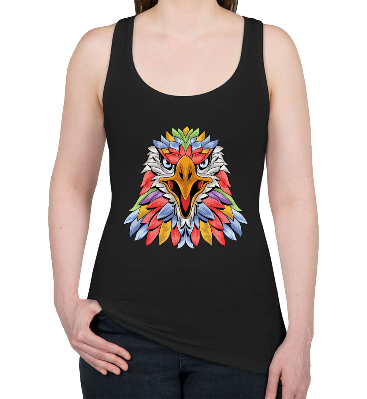 Colorful Eagle Women's Racerback Tank Top