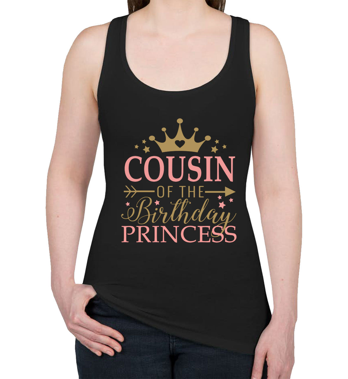 Cousin Of The Birthday Princess Women's Racerback Tank Top