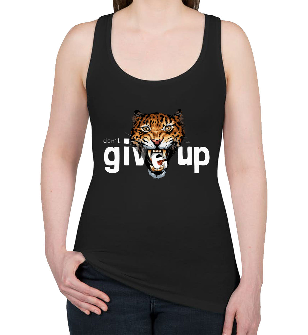 Don't Give Up Women's Racerback Tank Top