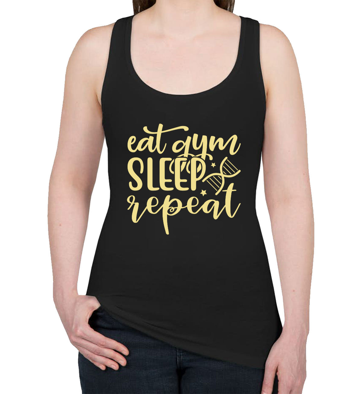 Eat Gym Sleep Repeat Women's Racerback Tank Top