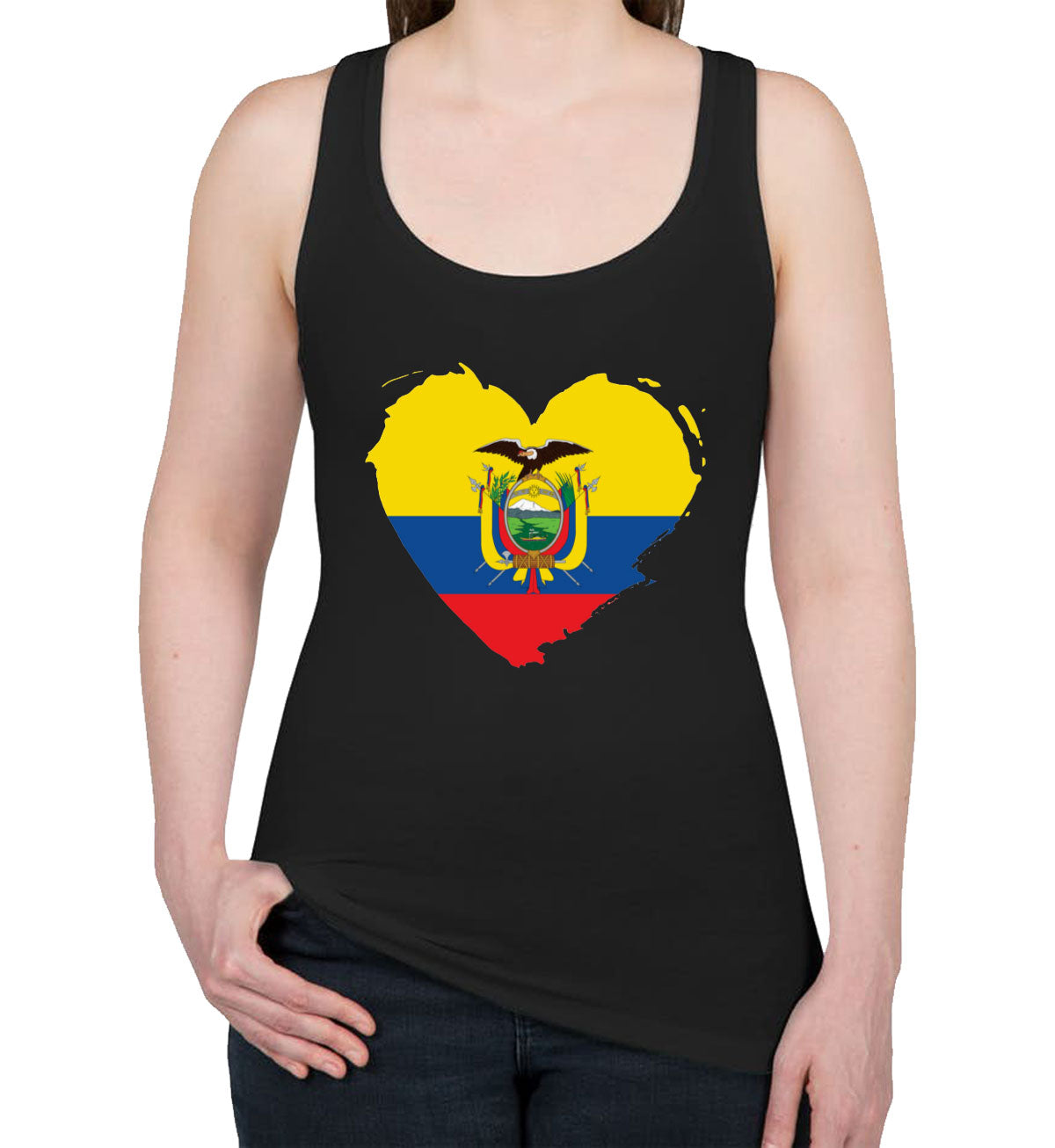 Ecuador Flag Women's Racerback Tank Top