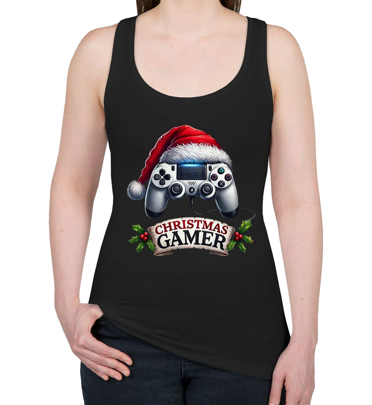 Christmas Gamer Women's Racerback Tank Top