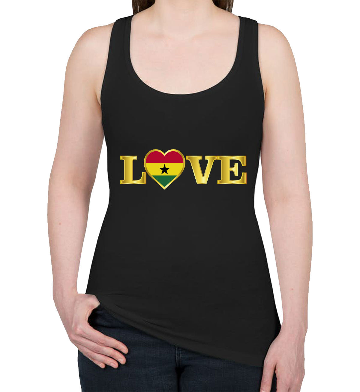 Ghana Love Women's Racerback Tank Top