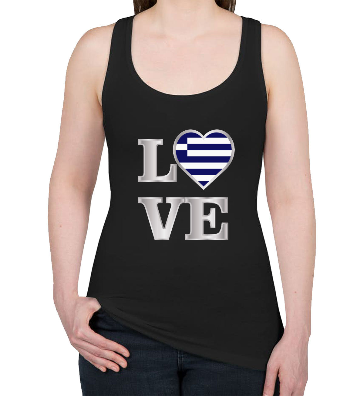 Greece Love Women's Racerback Tank Top