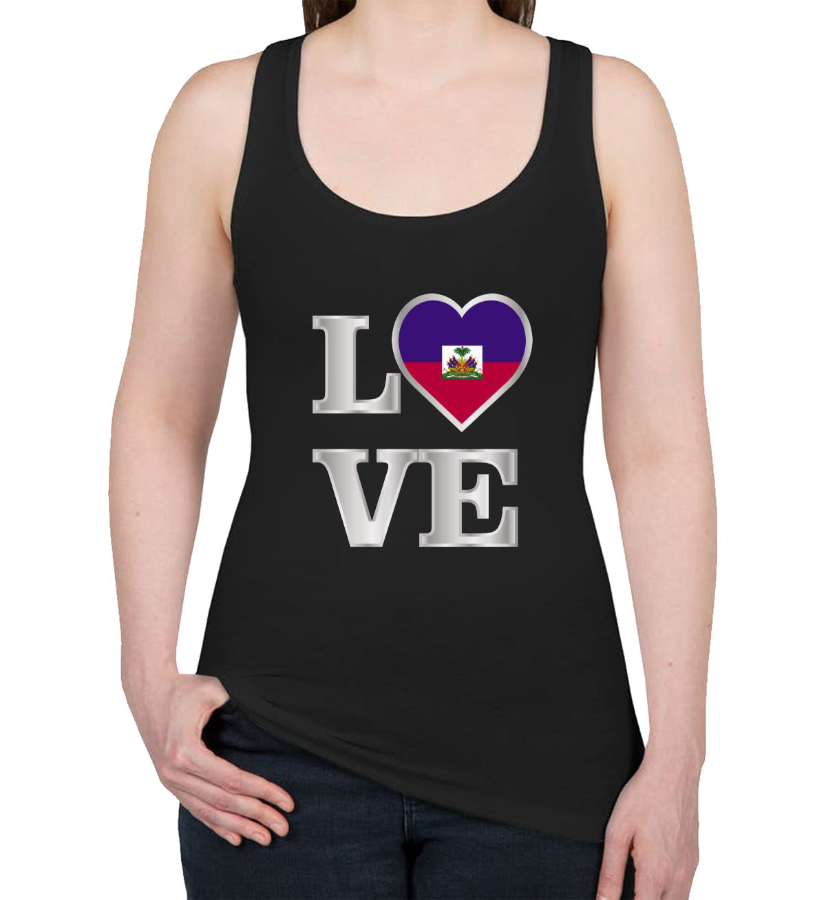 Haiti Love Women's Racerback Tank Top