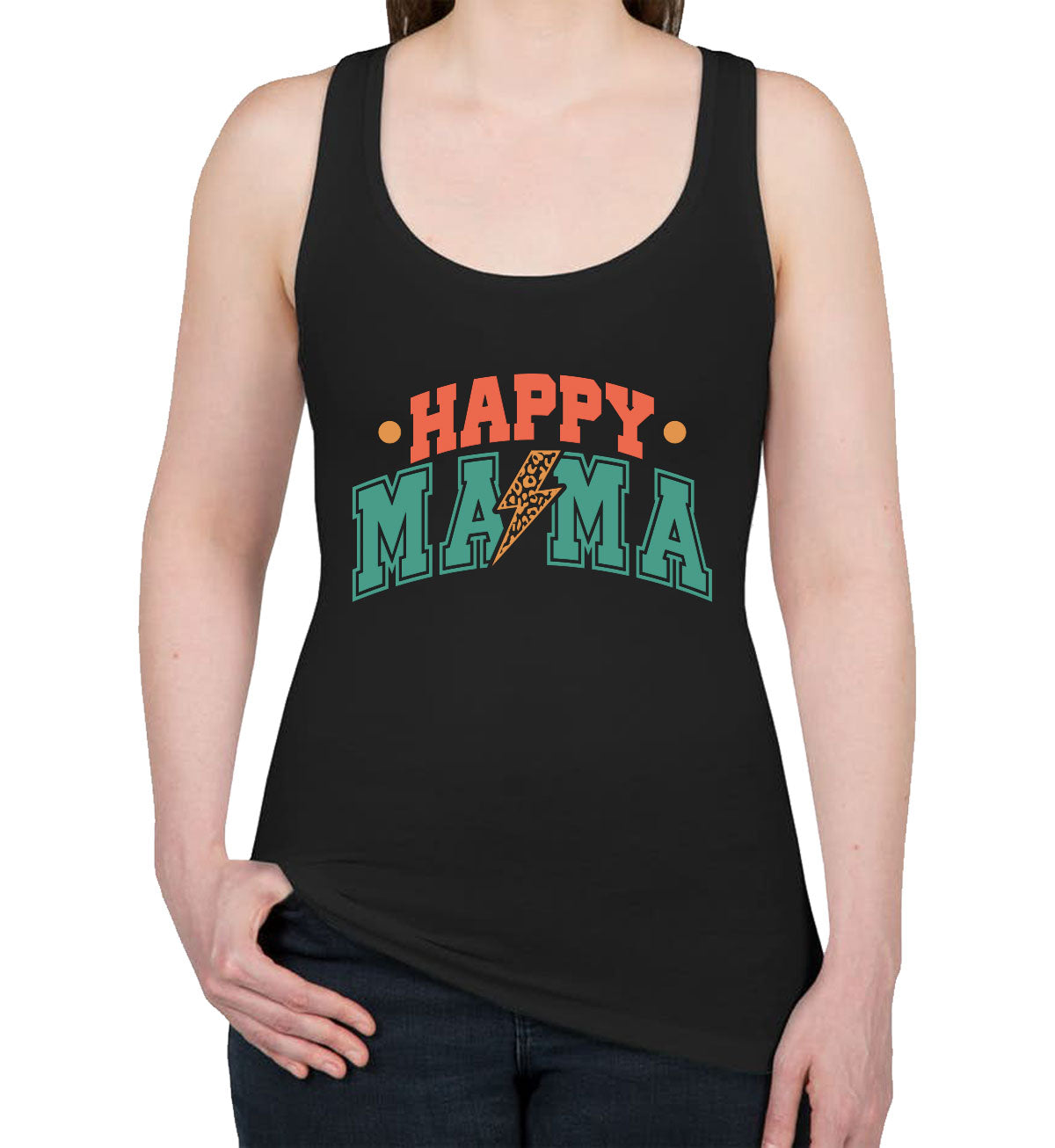 Happy Mama Mother's Day Women's Racerback Tank Top