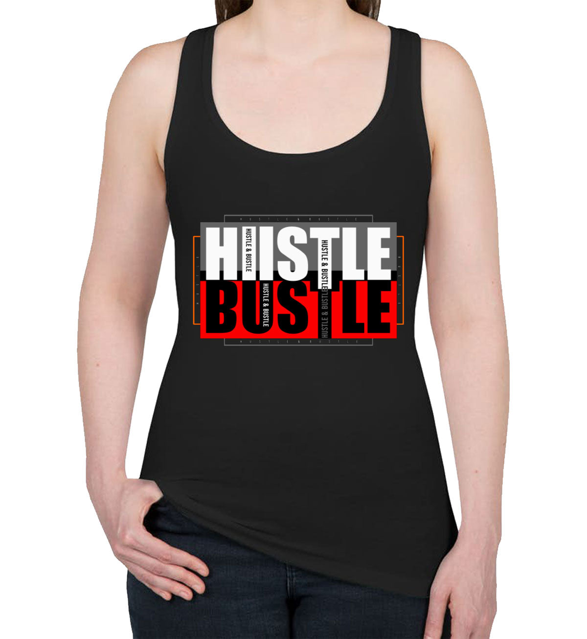 Hustle Bustle Women's Racerback Tank Top