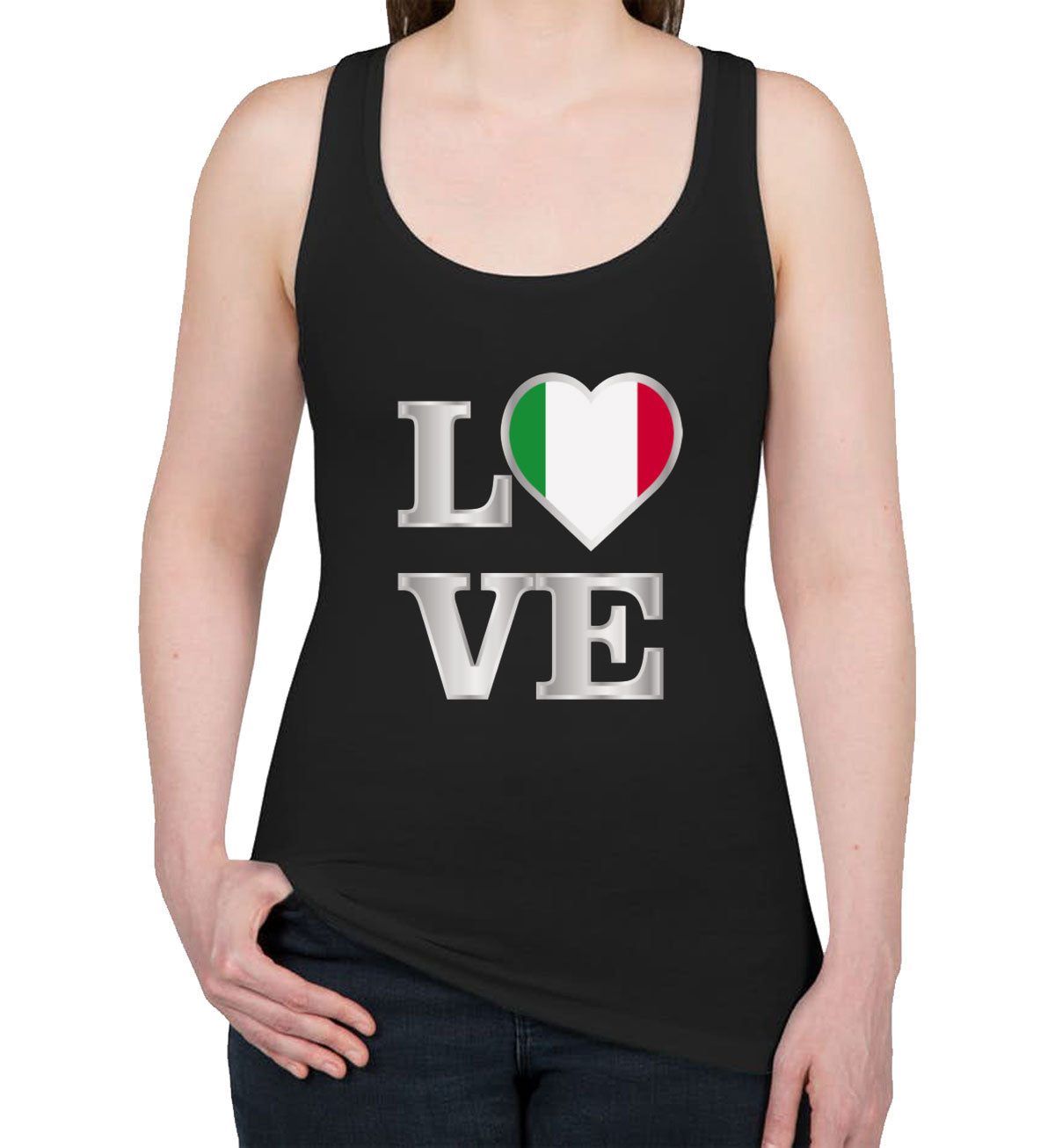 Italy Love Women's Racerback Tank Top