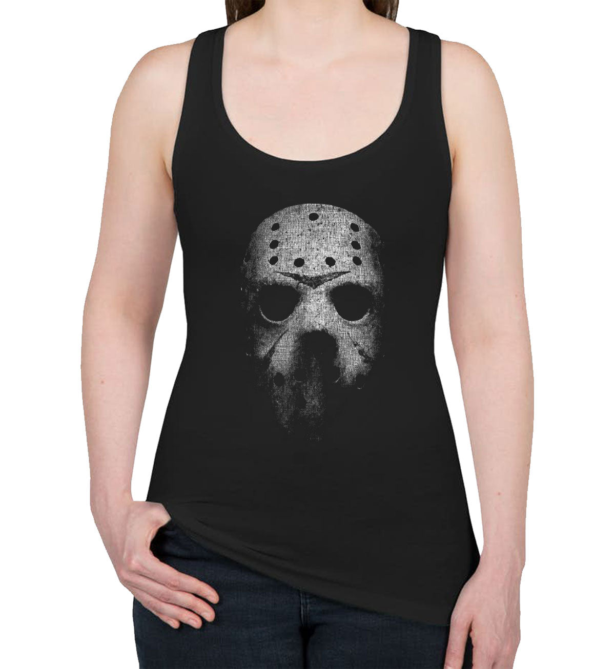Jason Face Halloween Women's Racerback Tank Top