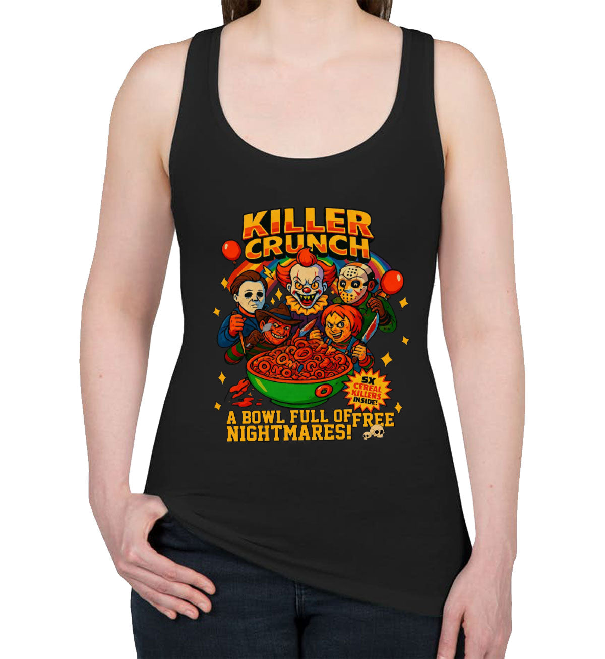 Killer Crunch Halloween Women's Racerback Tank Top