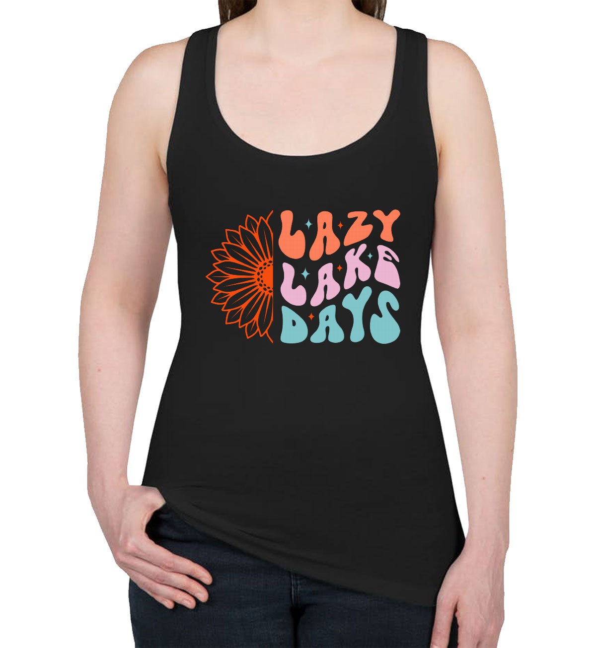 Lazy Lake Days Women's Racerback Tank Top