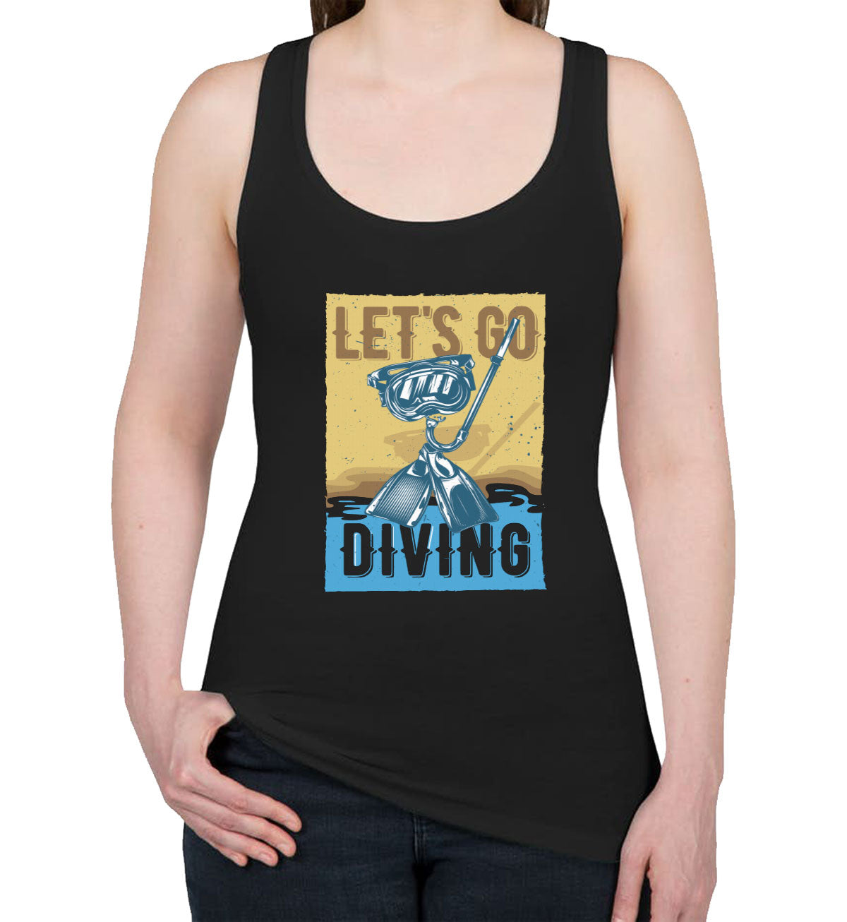 Let's Go Diving Women's Racerback Tank Top