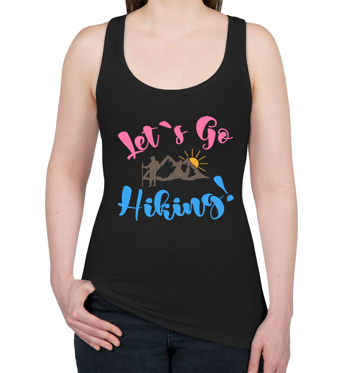 Ler's Go Hiking Women's Racerback Tank Top