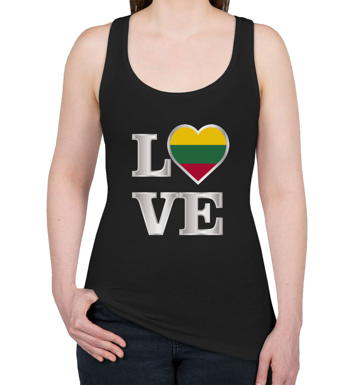 Lithuania Love Women's Racerback Tank Top