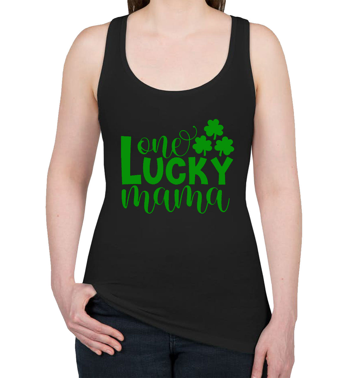 One Lucky Mama St. Patrick's Day Women's Racerback Tank Top