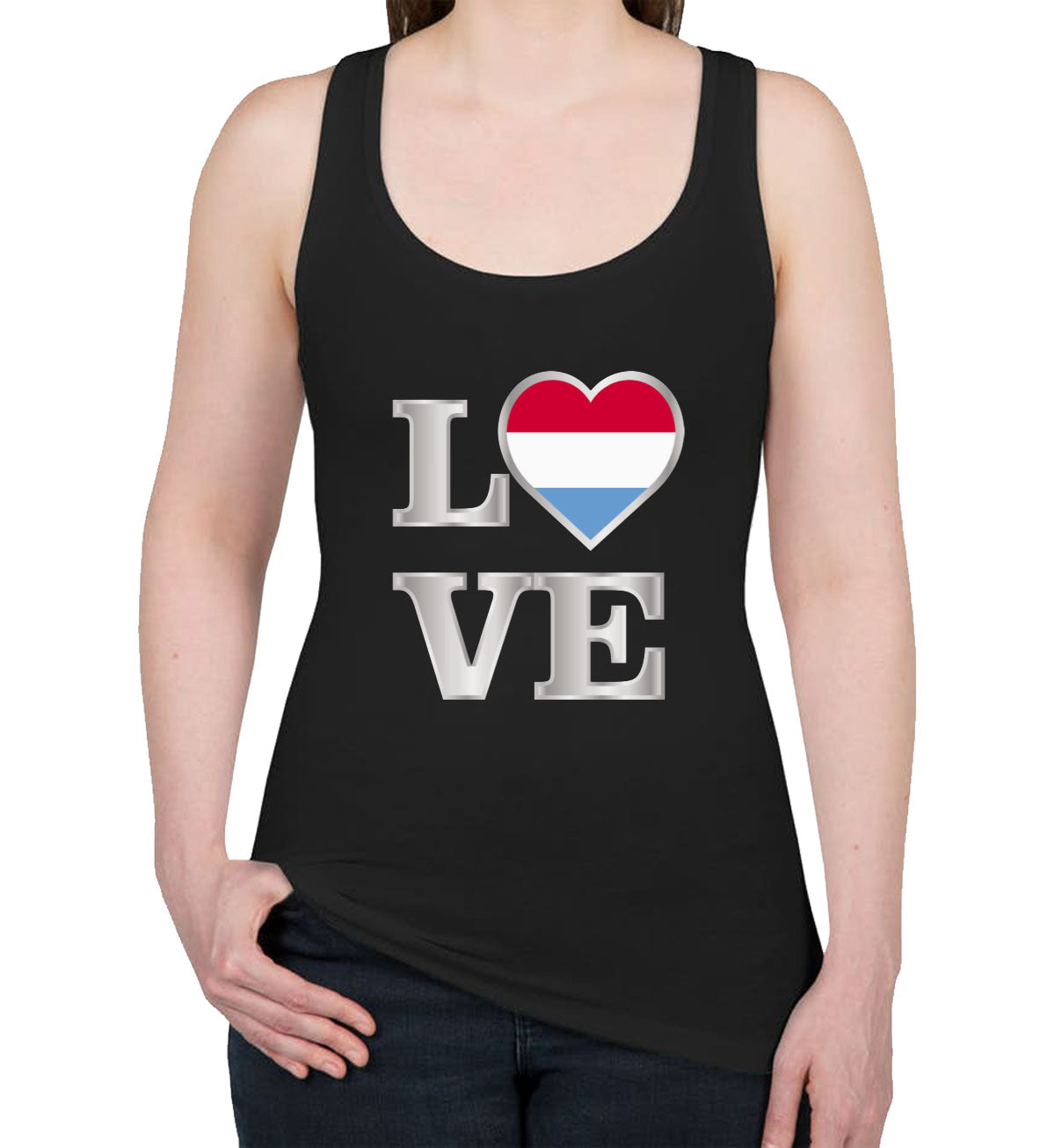 Luxembourg Love Women's Racerback Tank Top