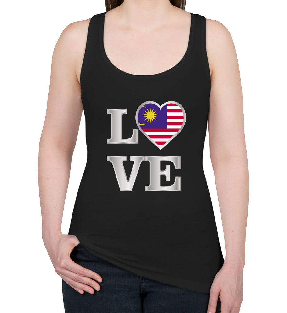 Malaysia Love Women's Racerback Tank Top