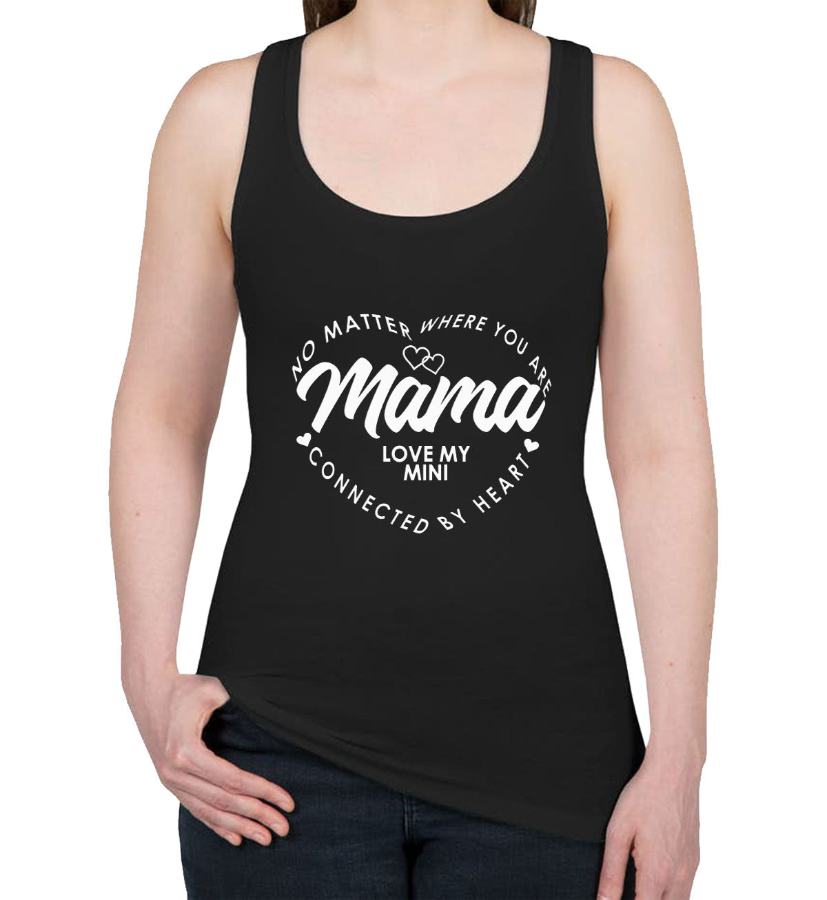 Mama Love My Mini Mother's Day Women's Racerback Tank Top