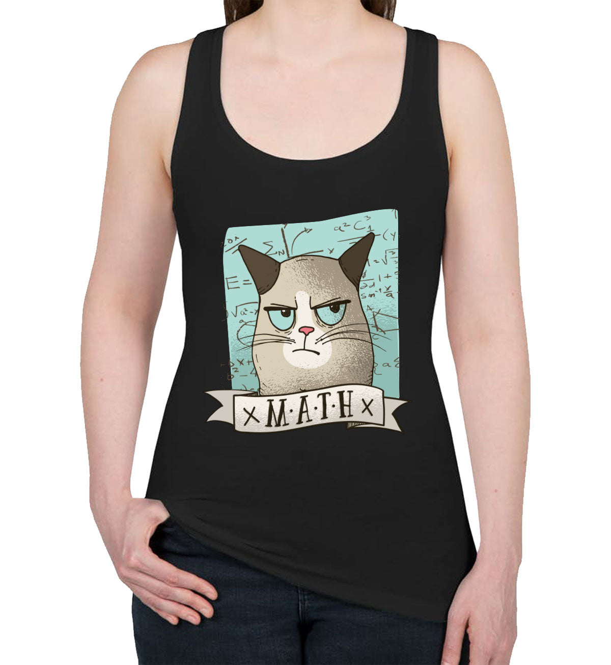 Math Cat Women's Racerback Tank Top