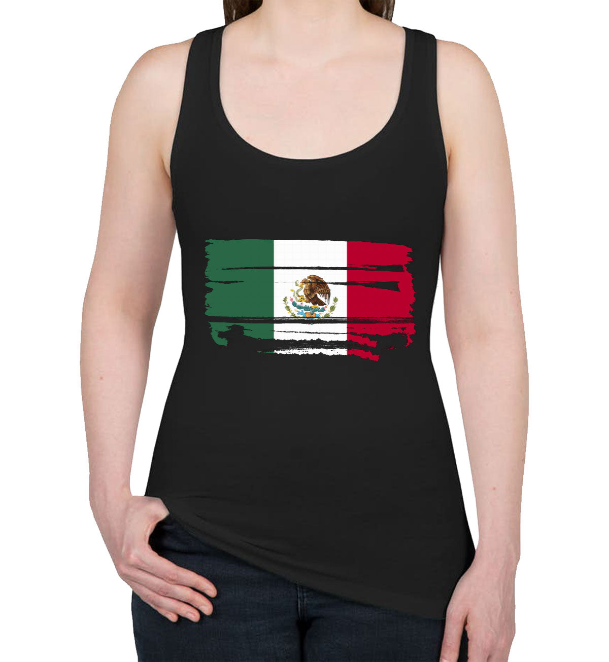 Mexico Flag Women's Racerback Tank Top