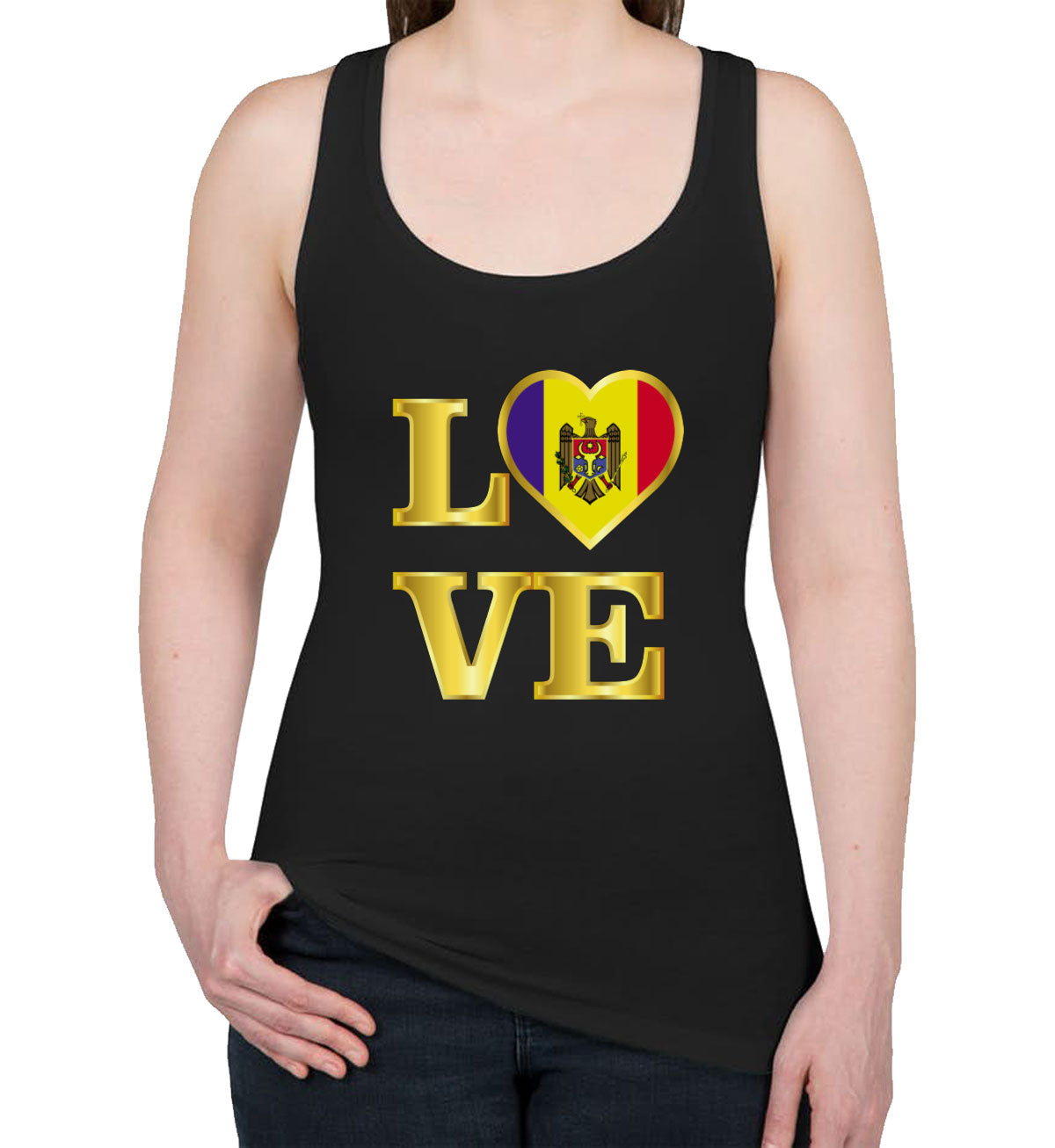 Moldova Love Women's Racerback Tank Top