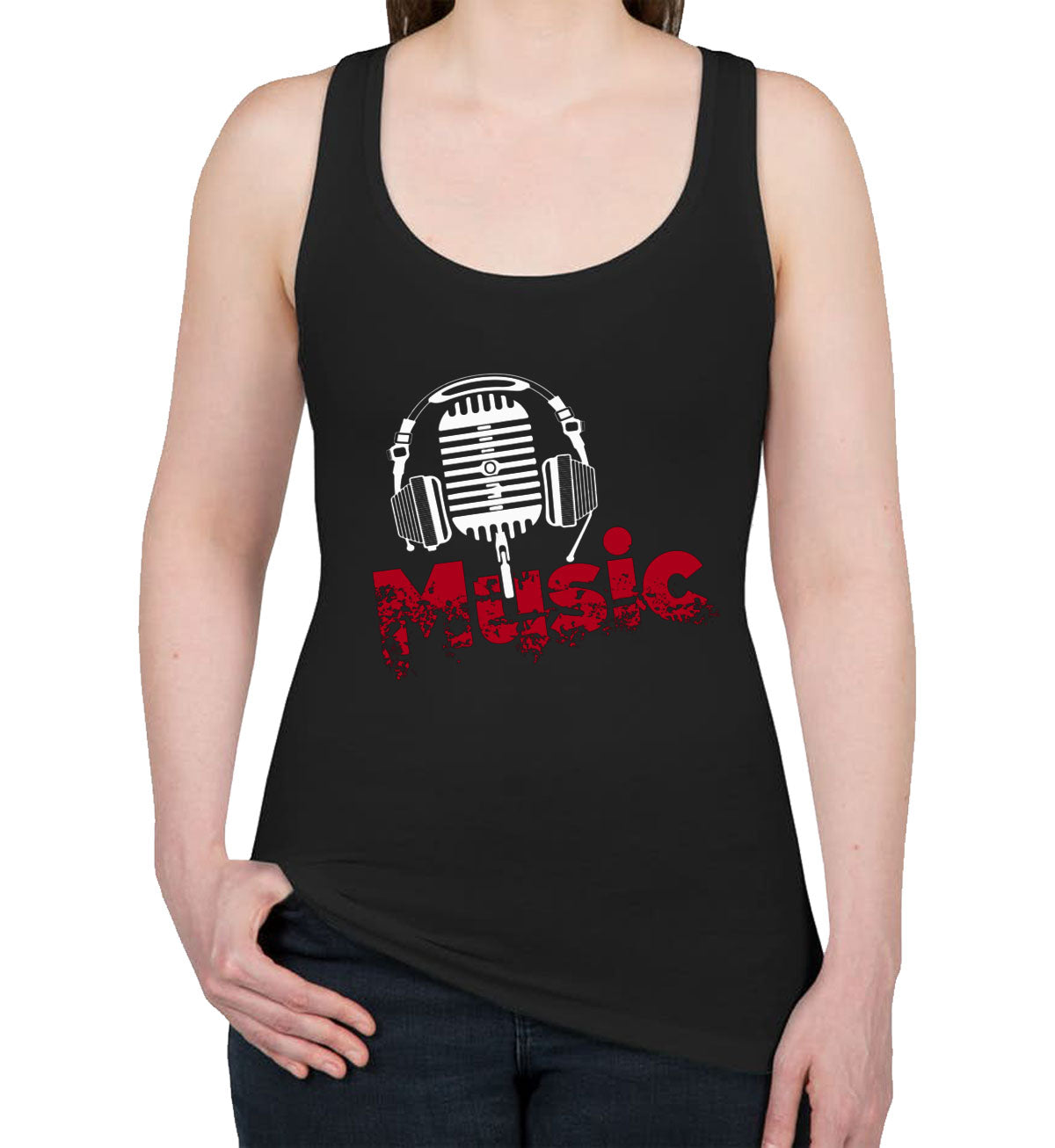 Music And Headphone Women's Racerback Tank Top