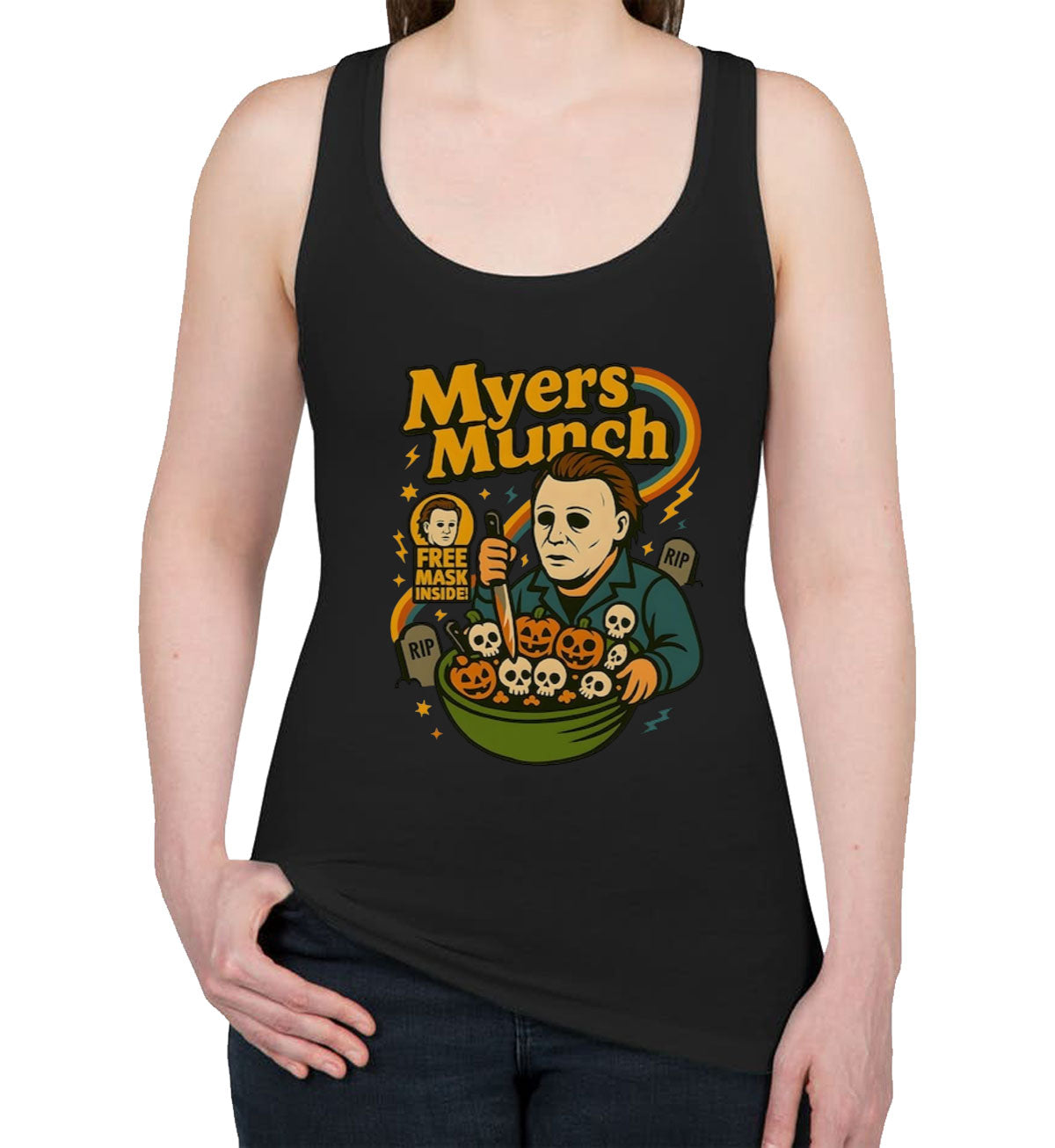 Myers Munch Halloween Women's Racerback Tank Top
