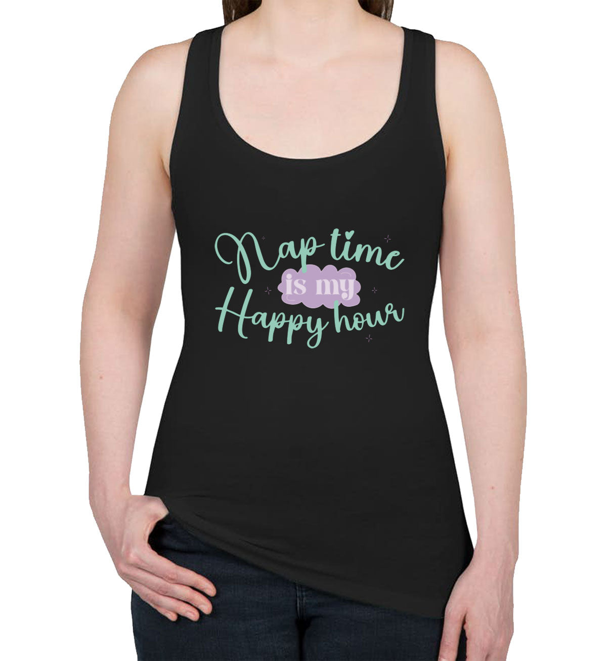 Nap Time Is My Happy Hour Women's Racerback Tank Top