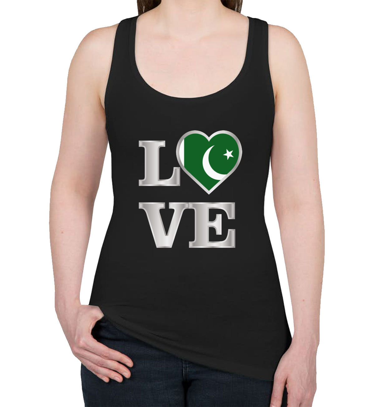 Pakistan Love Women's Racerback Tank Top