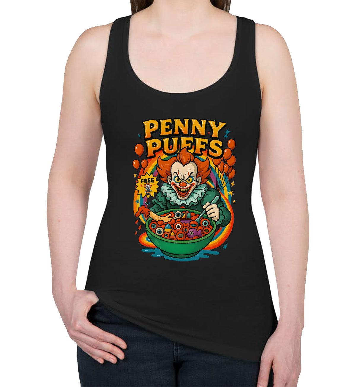 Penny Puffs Halloween Women's Racerback Tank Top