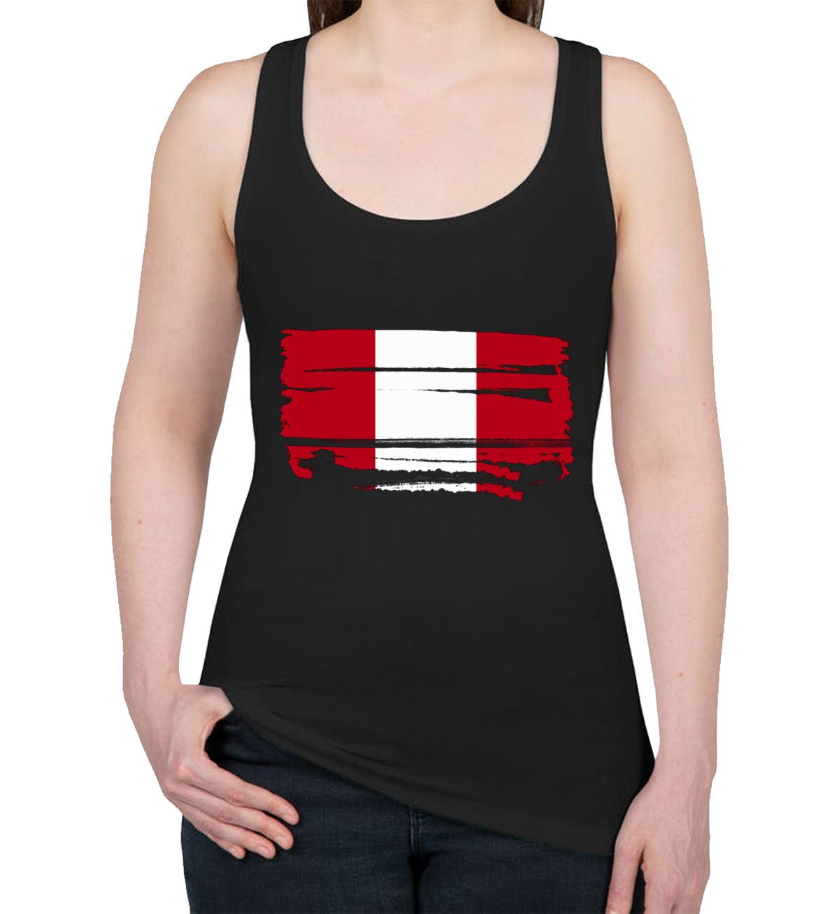 Peru Flag Women's Racerback Tank Top