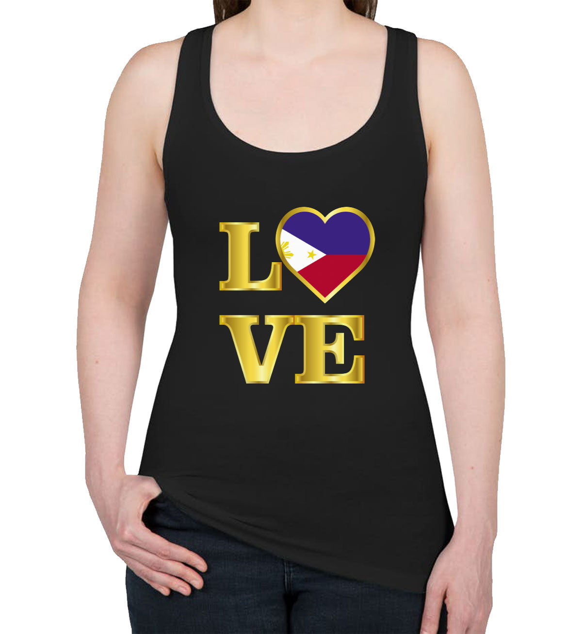 Philippines Love Women's Racerback Tank Top