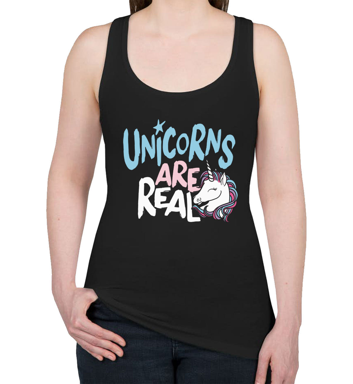 Unicorns Are Real Women's Racerback Tank Top