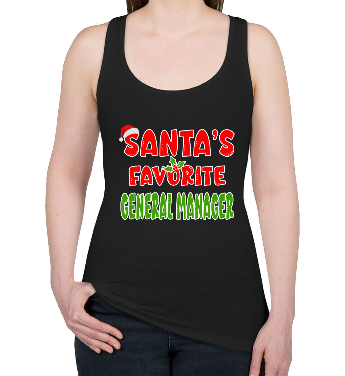 Santa's Favorite General Manager Women's Racerback Tank Top