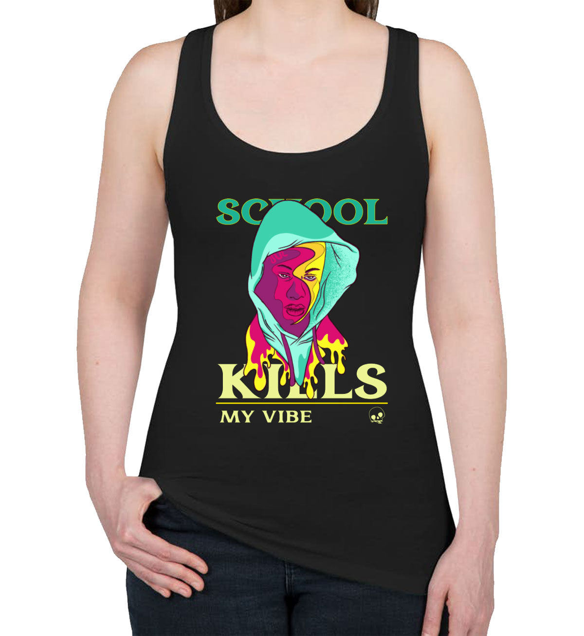 School Kills My Vibe Women's Racerback Tank Top